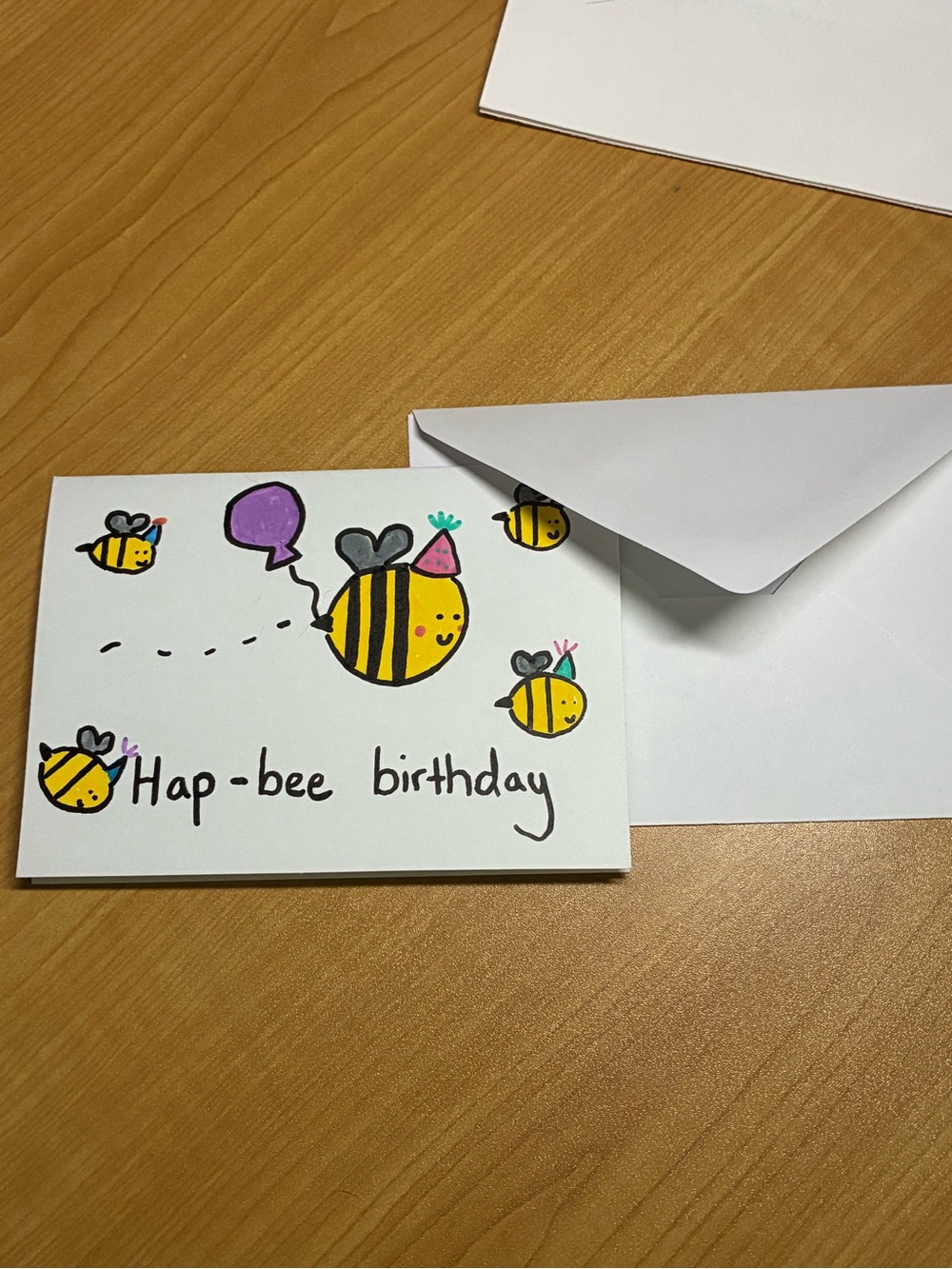 Bee Painted Birthday Card